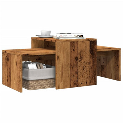 Berkfield Coffee Table Old Wood 100X48X40 Cm Engineered Wood from B&Q