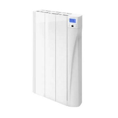 345mm (W) x 575mm (H) - White Touch Electric Ceramic Core Radiator (Almera) - 500 Watts - Depth 98mm - Heats Up To 4-5m²