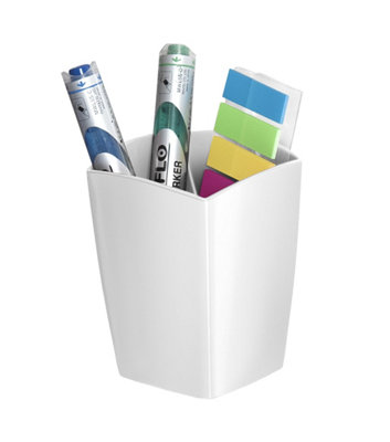 CED Cep Gloss Magnetic Pencil CupWhite from B&Q