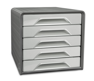 CED Cep Smoove 7-111 5 Flat Drawer Box Dark Grey/light Grey from B&Q