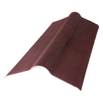 Onduline Red Bitumen Ridge Piece (L)1000mm (W)420mm from B&Q