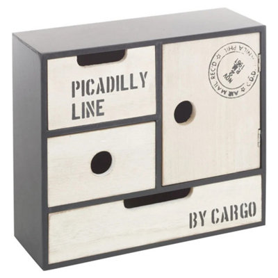 Urbn-Living Shabby Chic Wooden Storage Box With Mini Drawers from B&Q