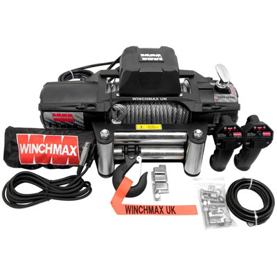 Winchmax 13,500Lb 'sl Series' 12V Military Grade Winch. 26M Steel Rope. Remote Controls.