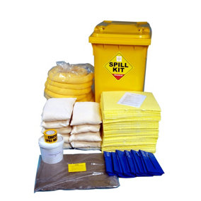 348 Litre Chemical/Universal Spill Kit in Wheeled Bin