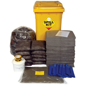 348 Litre General Purpose Spill Kit in Wheeled Bin