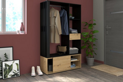 Parisot Entrance Hall Unit Oak/black from B&Q