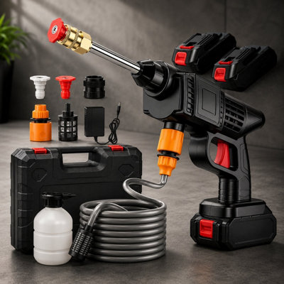  - Cordless Pressure Washer Portable Water Jet Cleaner With 2 Batteries