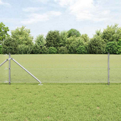 Berkfield Welded Wire Fence With 7 Spike Posts 0.8X10 M Galvanised Steel from B&Q