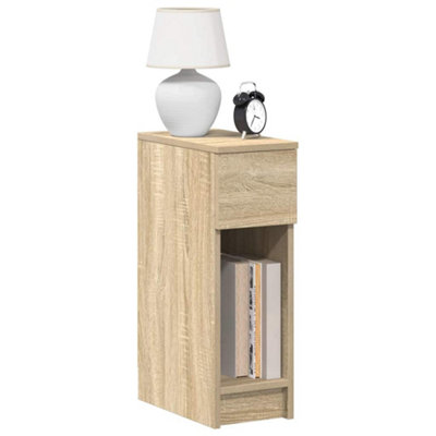 Berkfield Bedside Cabinet With Drawer Sonoma Oak 20X36x60 Cm