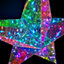 34cm Battery Operated Indoor Light up Hanging Christmas Star with 100 White LEDs