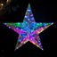 34cm Battery Operated Indoor Light up Hanging Christmas Star with 100 White LEDs