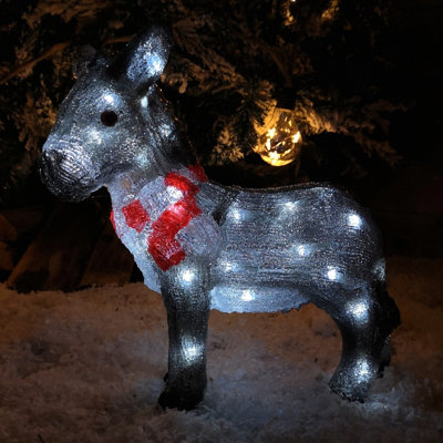 ILLUMINATED DONKEY 　ロバライト Marco Paul ® Christmas Garden Decor Light Up Nativity Donkey Inlit