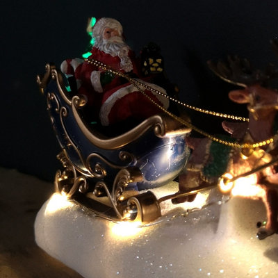Shop 34cm Battery Operated Light up Santa Sleigh with