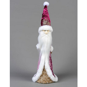 34cm Burgundy Santa - Christmas Figurine