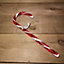 34cm Christmas Red and White Stripe Large PVC Candy Cane Stick
