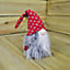 34cm Festive Gonk Cuddly Santa Indoor Christmas Plush Decoration in Polka Dot Hat