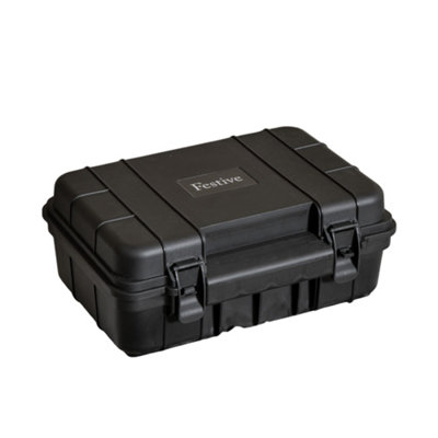 34cm x 21cm Large Black Outdoor Weatherproof Connection Box with ...
