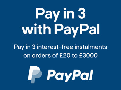 Pay in 3 with paypal. Pay in 3 interest free instalments on orders of £20 to £3,000