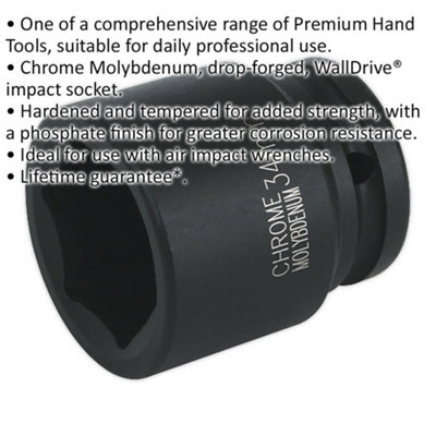 Laser 4627 Impact Steckschlüssel – 3/4" Antrieb, 34 Mm, Aus Chrom-Molybdän