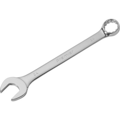 34mm Extra Large Combination Spanner - Durable Open Ended & 12 Point Metric Ring Wrench