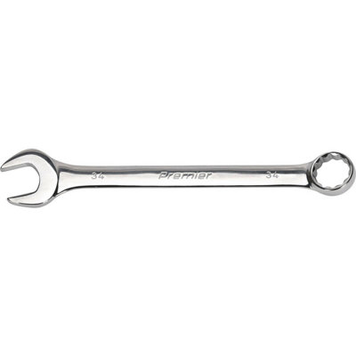34mm Extra Large Combination Spanner - Durable Open Ended & 12 Point Metric Ring Wrench