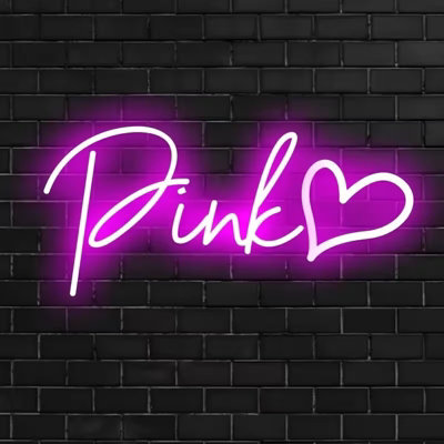 35.56cm 6 Letters Custom Neon Name Sign with Heart, LED Wall Decor, USB ...