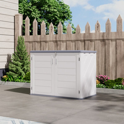 35 cu ft White Outdoor Plastic Storage Shed