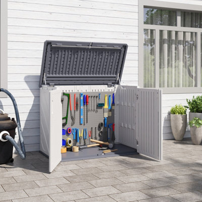 35 cu ft White Outdoor Plastic Storage Shed