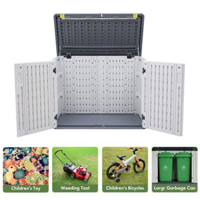 35 cu ft White Outdoor Plastic Storage Shed - 5