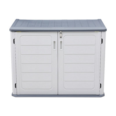 35 cu ft White Outdoor Plastic Storage Shed - 6