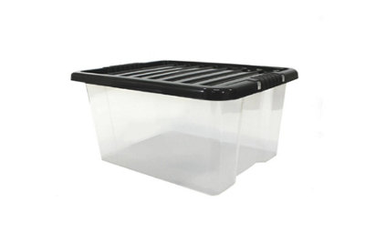 35 Litre Storage Box 35L with Black Lid