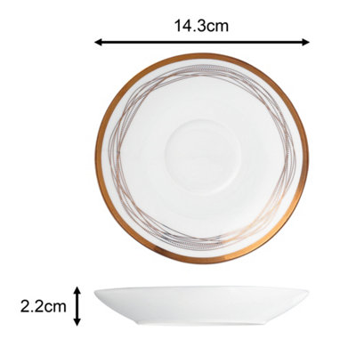 35-Piece Gold Swirl Dinner Set