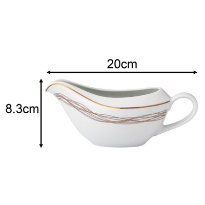 35-Piece Gold Swirl Dinner Set