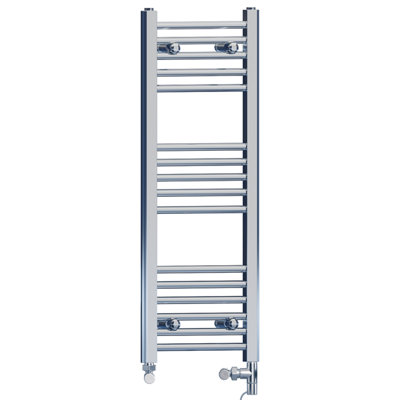 350 x 900 mm Chrome Dual Fuel Electric Radiator Bathroom Towel Rail ...