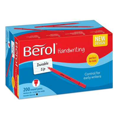 Berol Handwriting Pen 0.6mm Line Black Pack 200 - 2056778 11165NR - Image 9