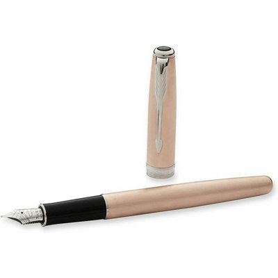 Accessotech Parker Sonnet Pink Gold Fountain Pen Fine Nib Luxury Writing Instrument Gift Boxed from B&Q