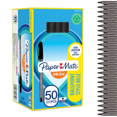 Paper Mate Inkjoy 100St Ballpoint Pens Medium Point (1.0mm) Black 50 Count