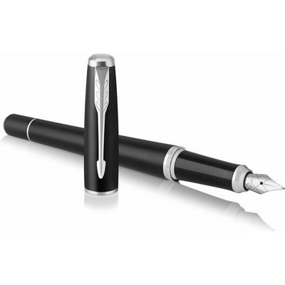 Accessotech Parker Urban Muted Black Fountain Pen Chrome Trim Ergonomic Writing from B&Q