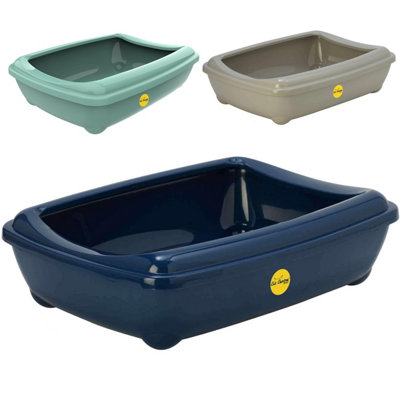 Cat Centre.Direct Cat Centre Jumbo Oval Litter Tray With Removable Rim Dark Blue from B&Q