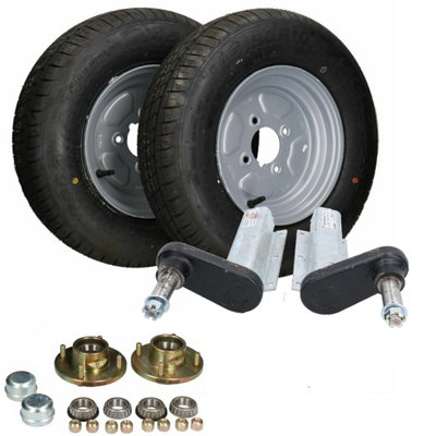 350kg Galvanised Trailer Suspension Units & 10" Wheels & Tyres Kit 4