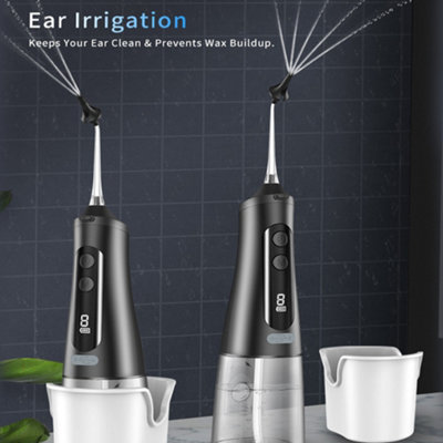 Qimic Water Powered Ear Cleaner - Effective Ear Wax Removal Kit With 4 Pressure Settings, USB Rechargeable