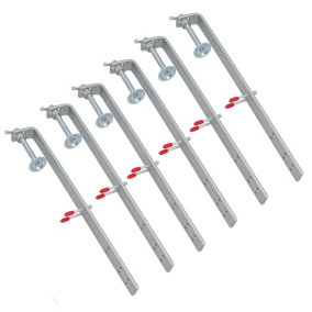 350mm Nail On Steel Bricklaying Profile Clamp Fastener Wall Clamp Internal 6pc