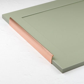350mm Rose Gold Copper Profile Edge Cabinet Pull Cupboard Door Drawer Wardrobe Furniture
