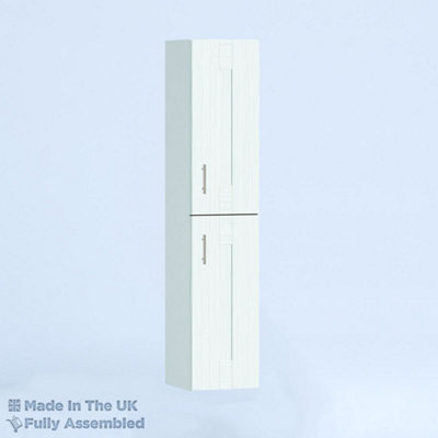 350mm Tall Wall Unit - Cartmel Woodgrain Ivory - Left Hand Hinge