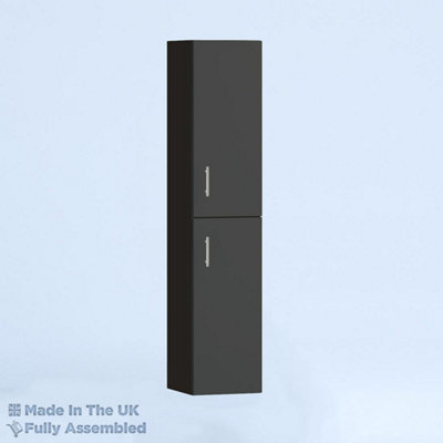 350mm Tall Wall Unit - Vivo Gloss Anthracite - Right Hand Hinge