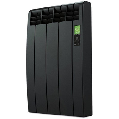 350mm (W) x 585mm (H) - Graphite Wi-Fi Electric Oil Filled Radiator (Barcelona) - 330 Watts - Depth 97mm - Heats Up To 3m²
