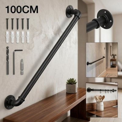 Wall Mount Staircase Handrail Banister Railing 1M1 Pack