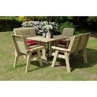 B&Q -  Ergo 6 Seat Compact Set2Xc 2Xb 120X90 TableL250 X W190 X H103 CmPartially Assembled