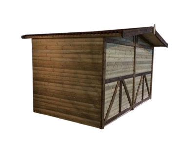 Churnet Valley Garden Furniture Ltd 4M X 2.4M Standard Chalet - Timber - L282 X W430 X H262 Cm - Minimal Assembly Required-37063 