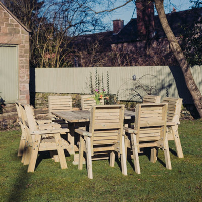 B&Q -  Churnet Valley 8 Seat Ergo Outdoor Dining Set